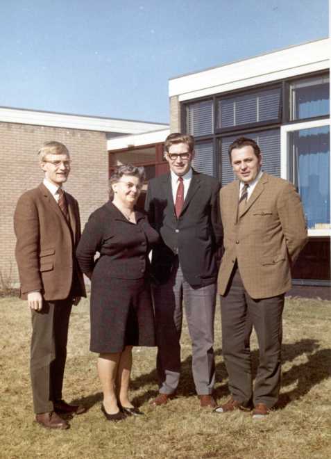 J.J. Plas,  W. Rozema,  W. Brggink,  J. Neutel.                     Foto uit Schalmei-runie boek "Vervlogen tijden"